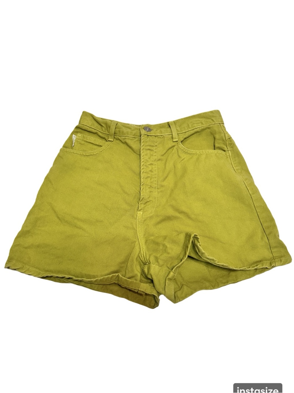 Bongo women’s Olive Green Casual 100% Cotton Denim Jean Shorts 0-2 Vintage